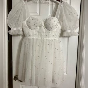 Ava Gowns White Pearl Dress